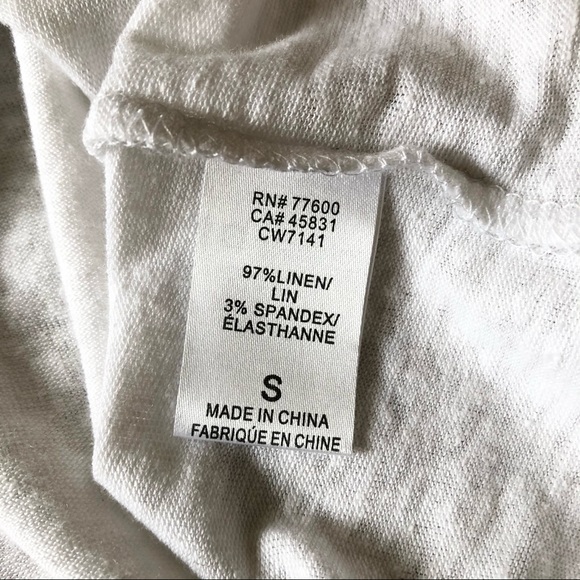 CHASER White Tie-Sleeve V Neck Top Size Small - Picture 6 of 8